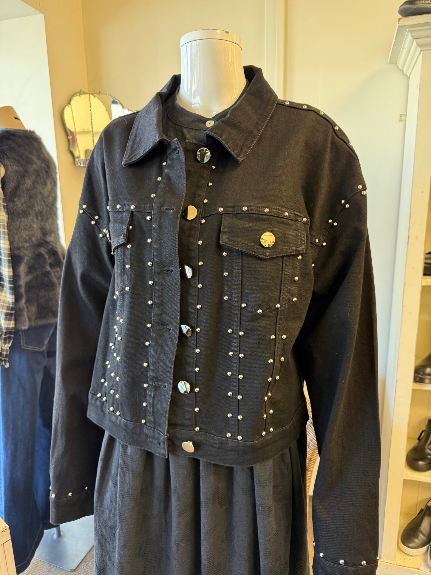 Charlo Cassidy Studded Denim Jacket