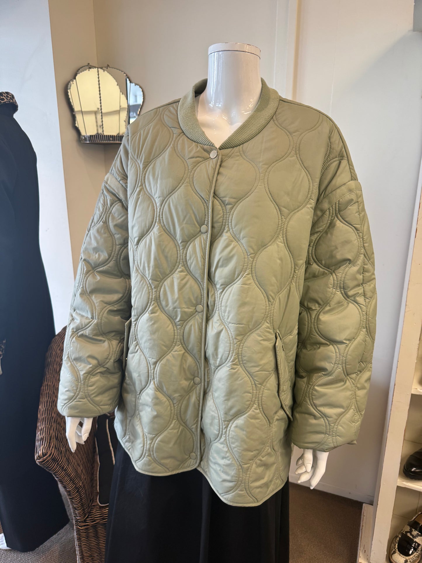Moke Quilted Bomber Jacket