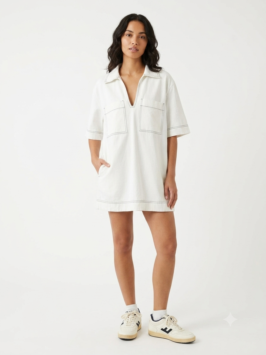 Bronze Snake Denim Dress