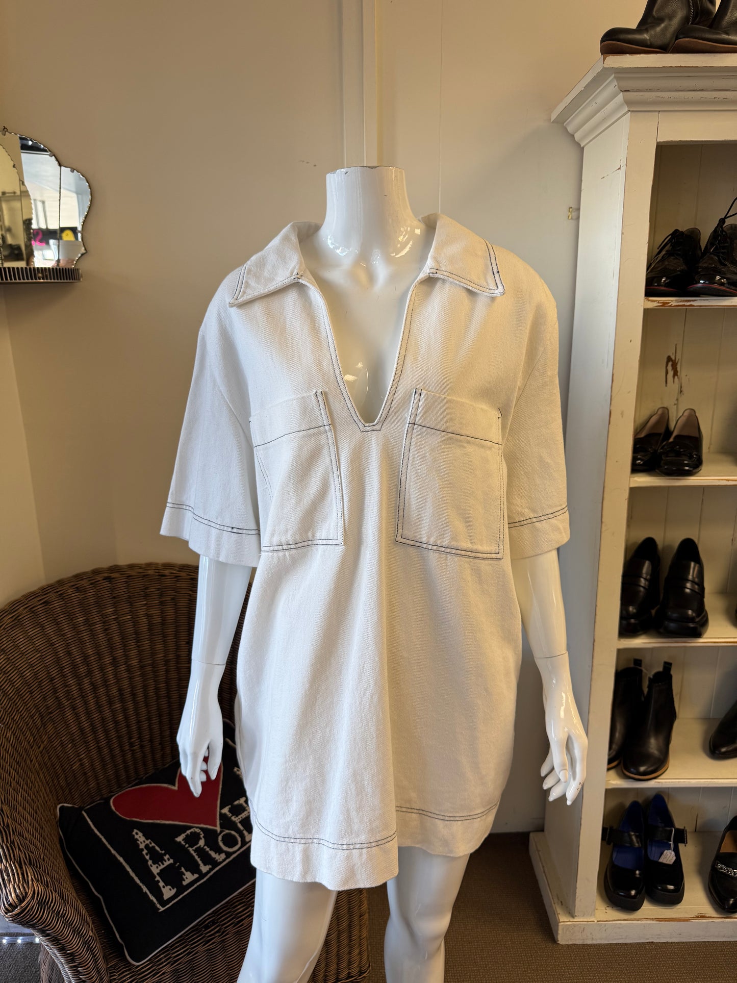 Bronze Snake Denim Dress