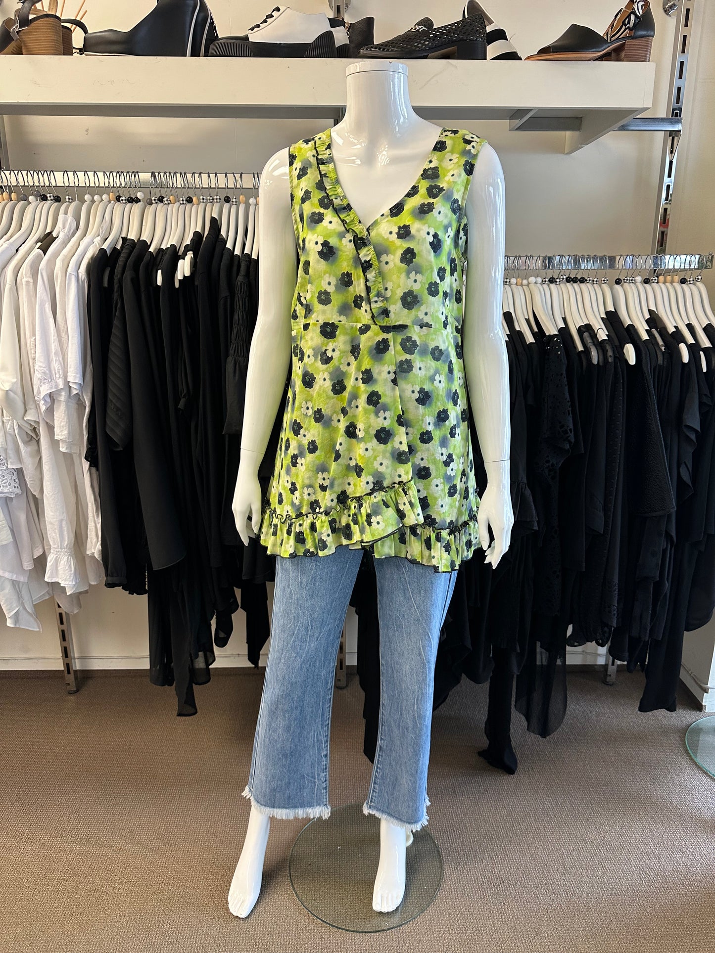 Curate Top, Size S, Colour Lime Green