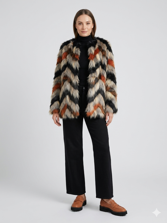 Society Amuse Flaux Fur Jacket