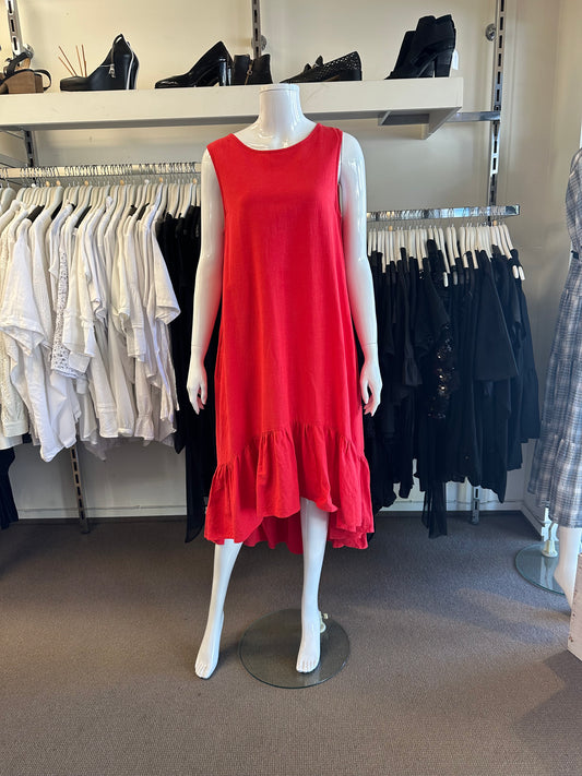 Elm Dress, Size 10, Colour Red