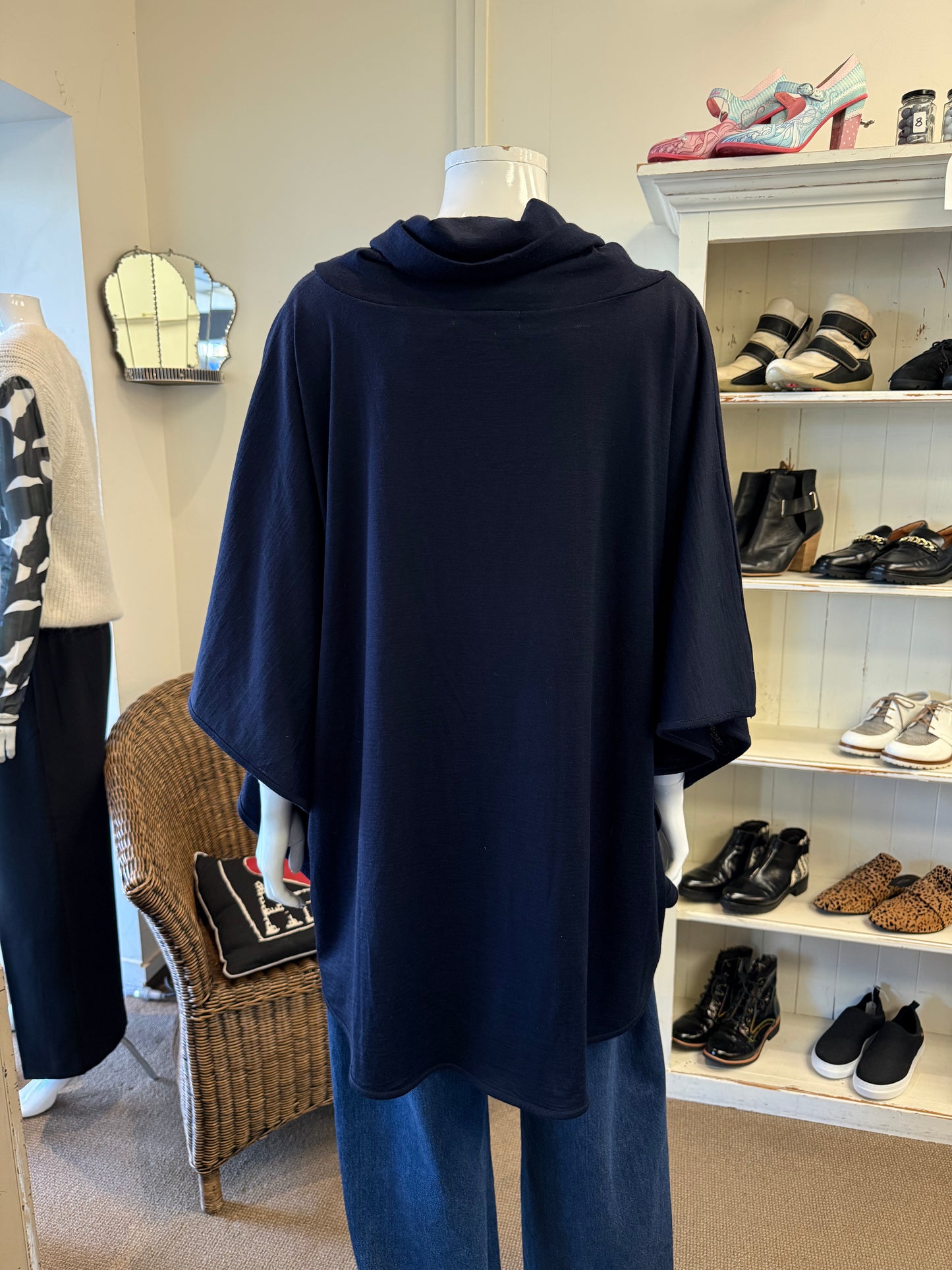 Foil Merino Knit Poncho