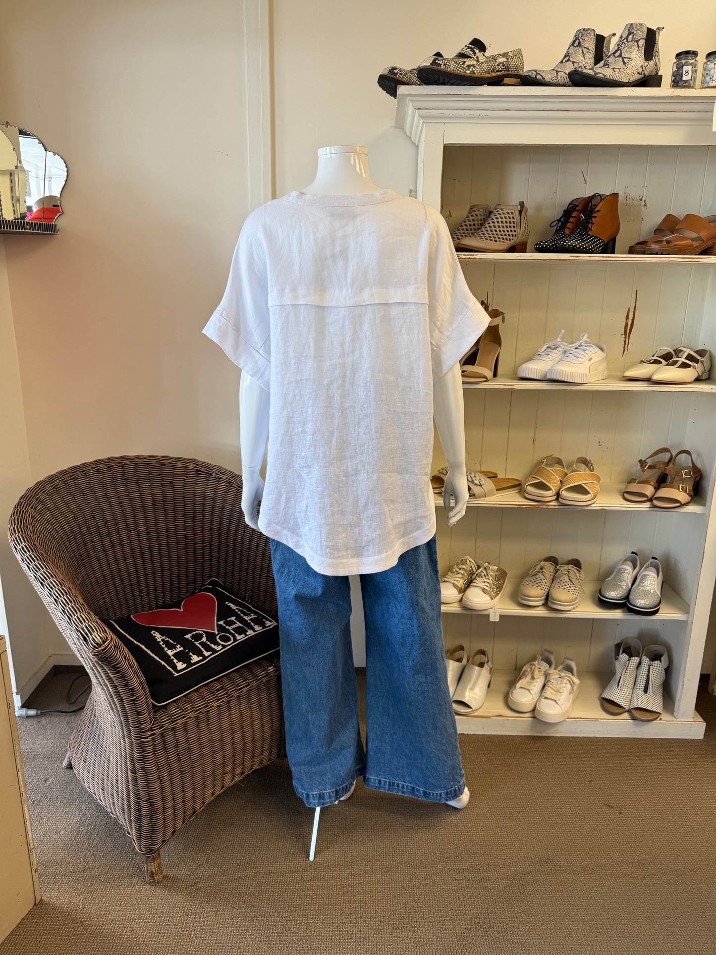 Foil Linen Top