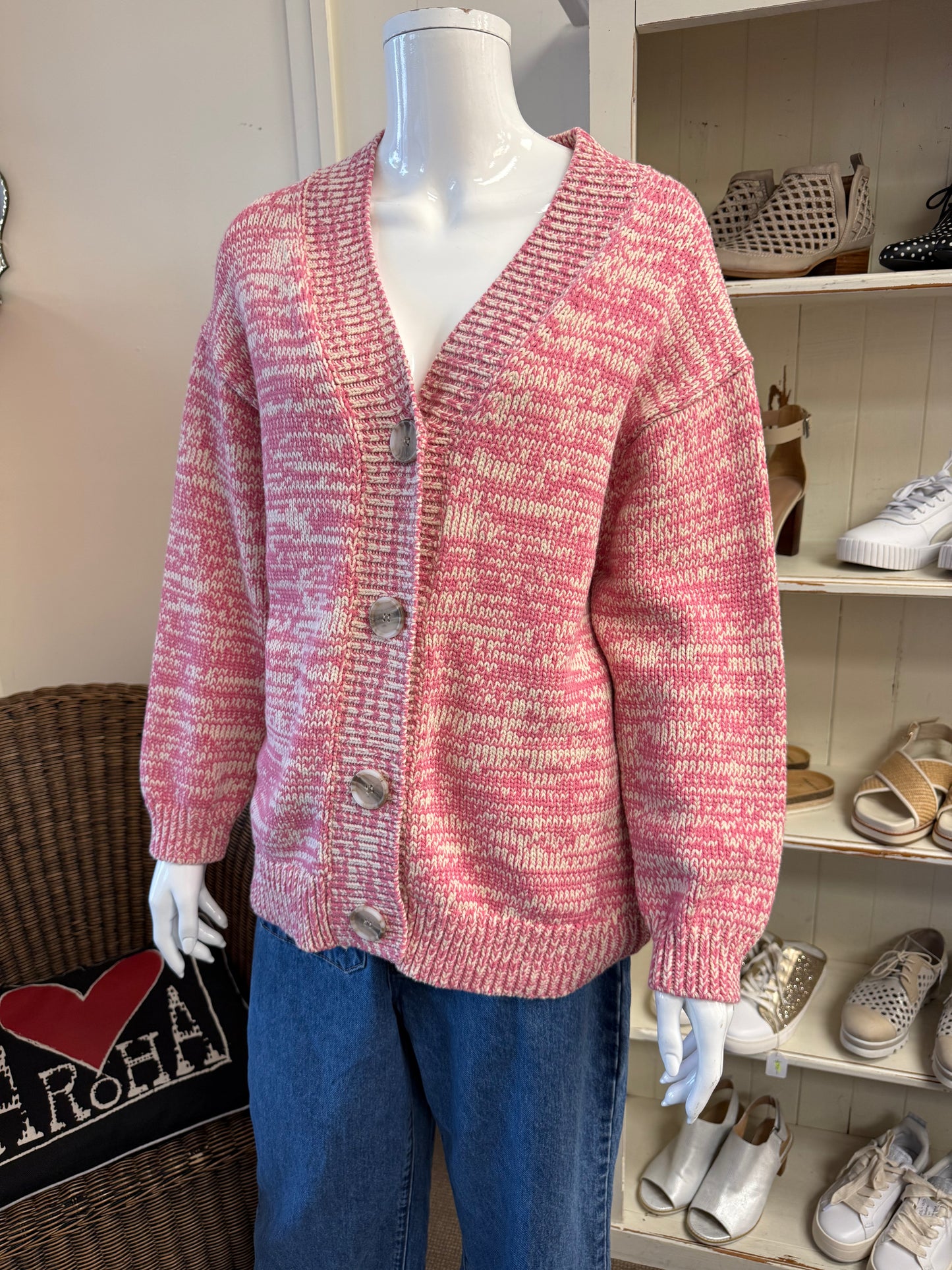 Seed Rosewood Twist Cardigan