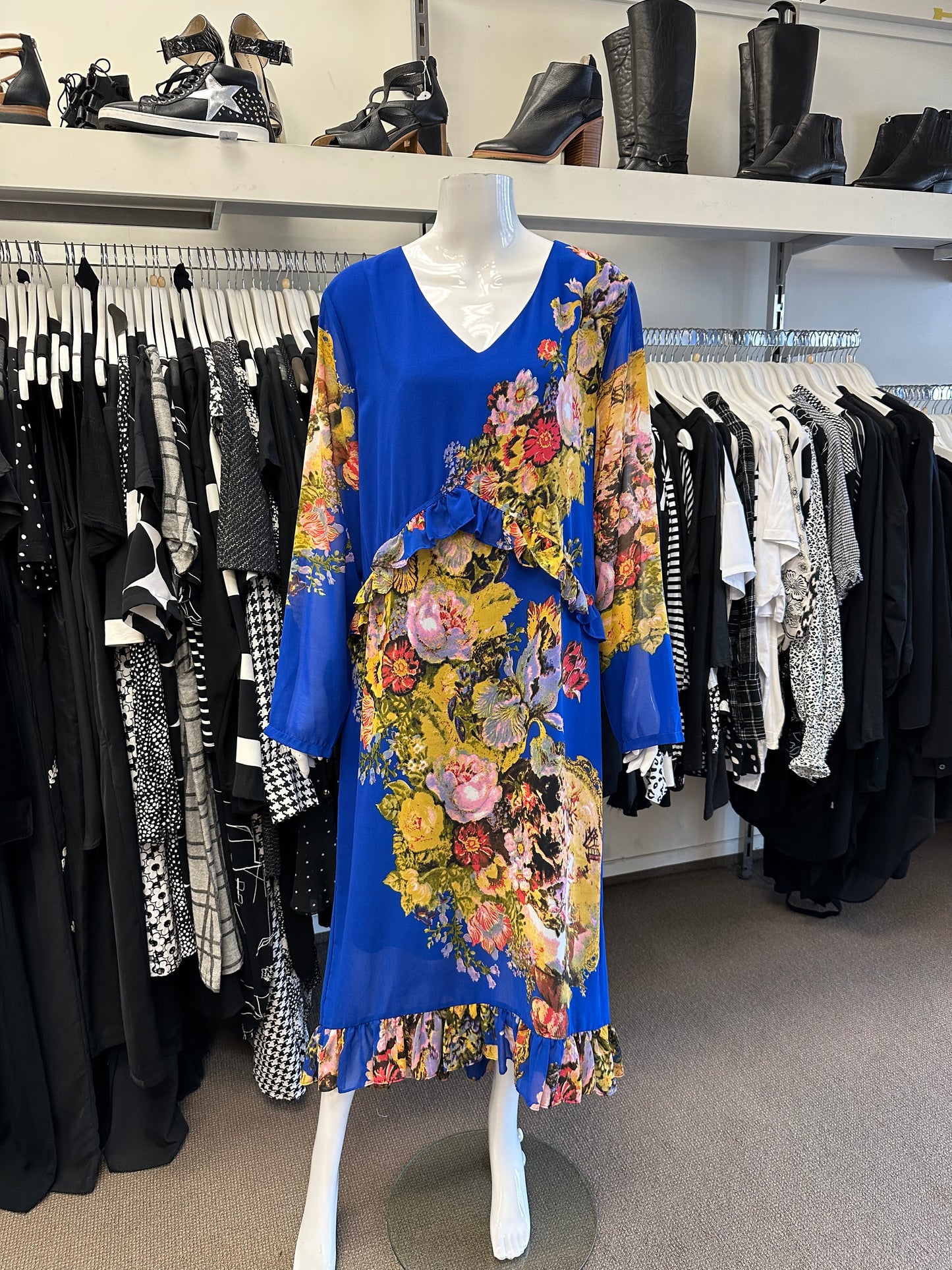 Augustine Jamie Blue Floral Dress